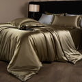 Lustre Luxe Elegant Duvet Set - Solid Champagne Gold