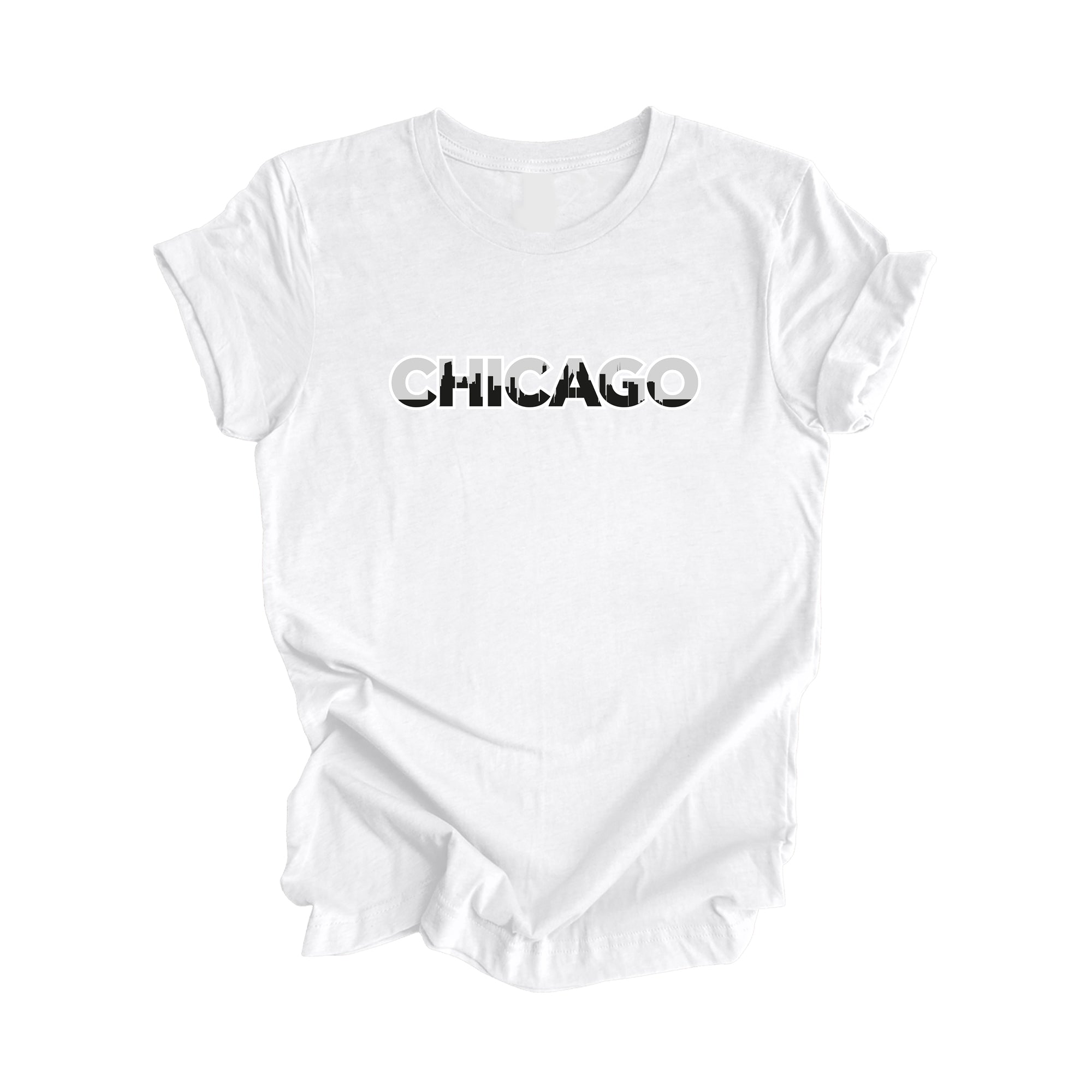 Chicago CHI - Chicago Illinois Gift T-Shirt - City Skyline Shirt - Inspired X
