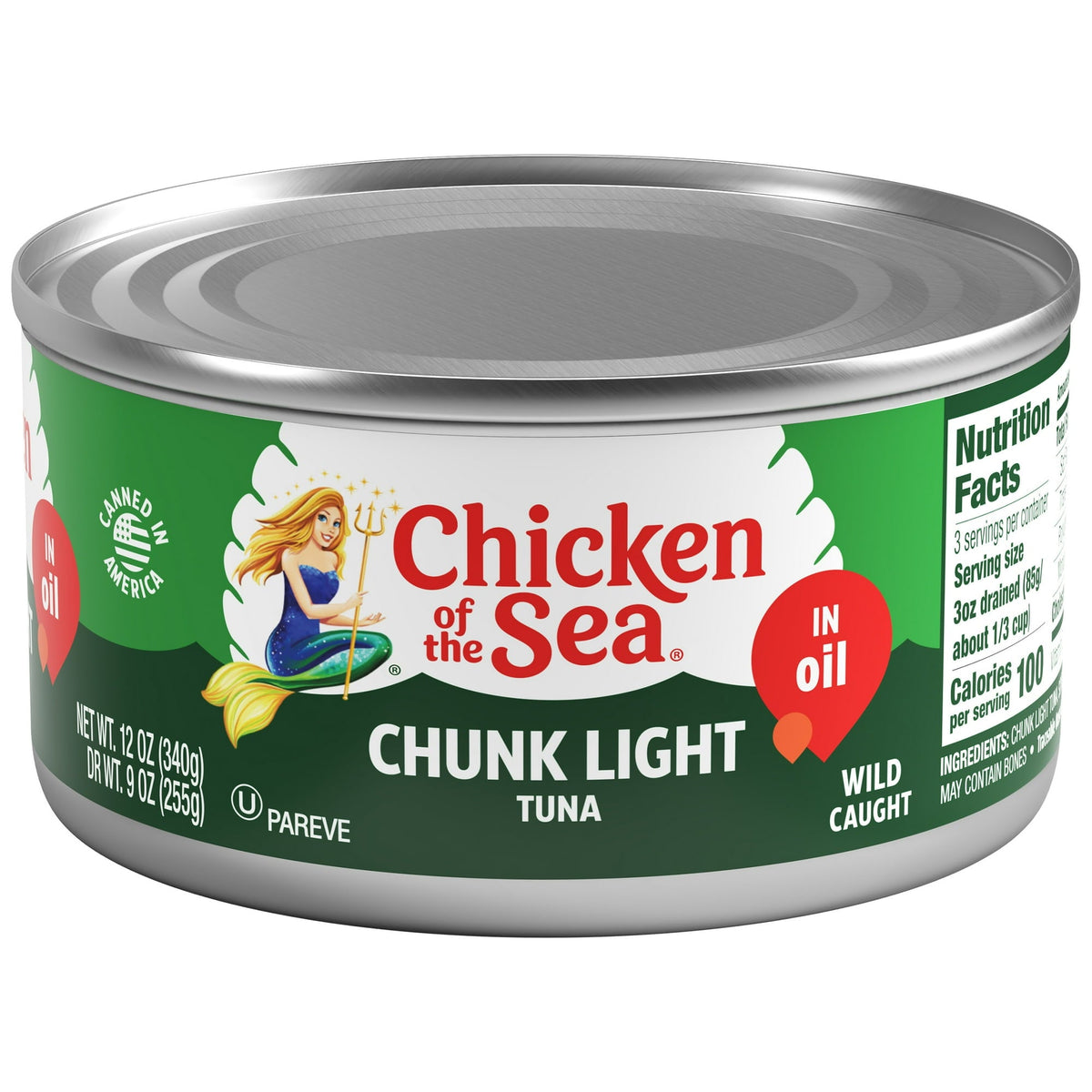 Chicken of the Sea Chunk Light Tuna in Oil, 142g