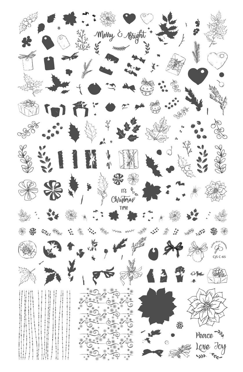 Clear Jelly Stamper - Christmas Gifts & Greens Plate