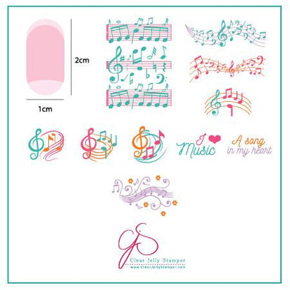 Clear Jelly Stamper - Musical Score