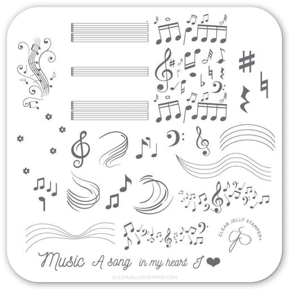 Clear Jelly Stamper - Musical Score