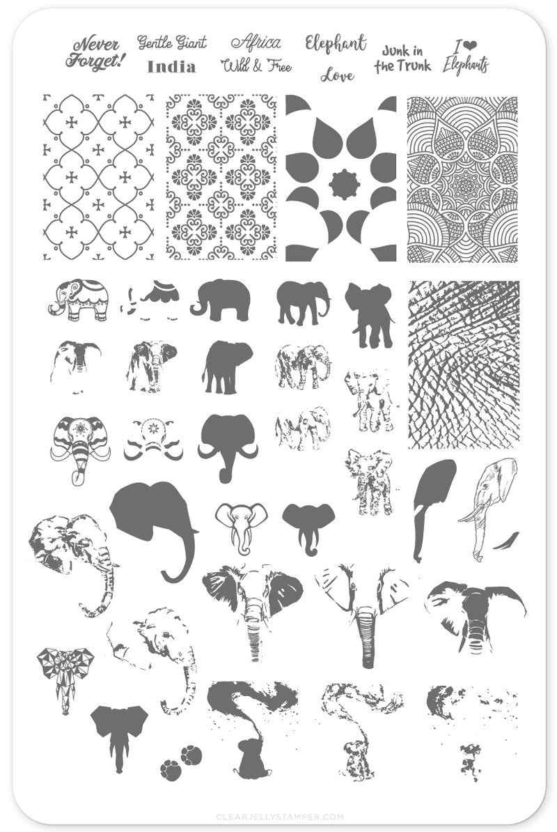 Clear Jelly Stamper - Elephant