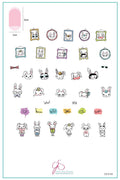 Clear Jelly Stamper - Hipster Bunnies
