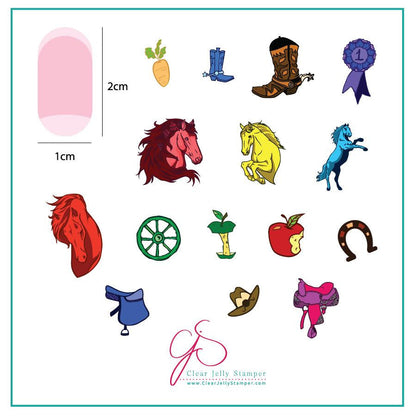 Clear Jelly Stamper - Horsin' Around