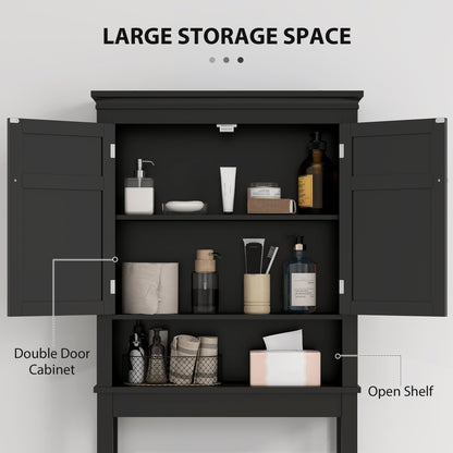 3-Tier Over Toilet Storage Unit Washing Machine Cabinet Dryer Cabinet with Adjustable Shelf for Bathroom, Laundry