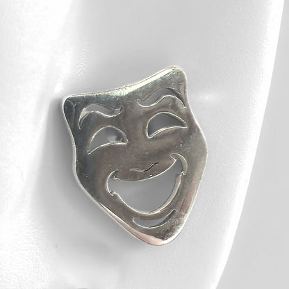 Comedy & Tragedy Studs (Silver)