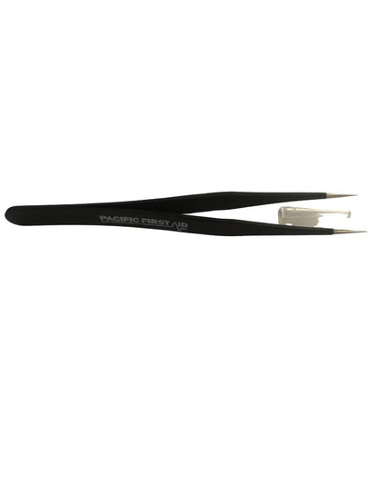 Black Splinter Forceps Fine Point 12.5cm