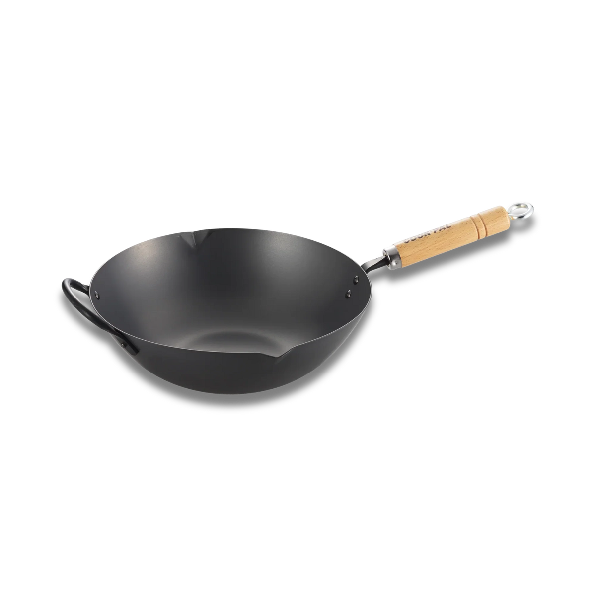 Yoshikawa Cook-Pal Ren Nitrided Carbon Steel Wok 30CM - JAPAN