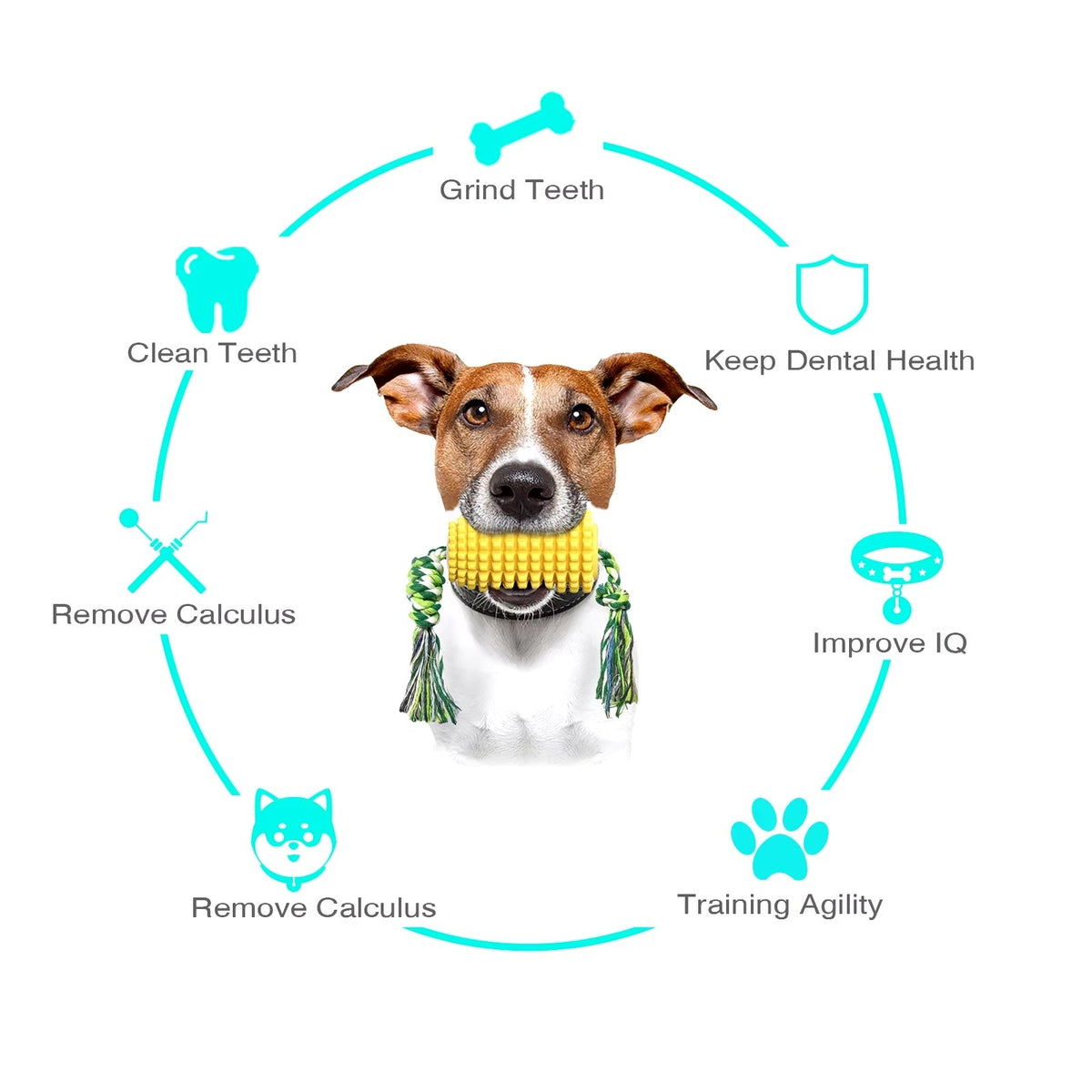 Indestructible Chew Toy for Aggressive Chewers Dog – Corn-Shaped