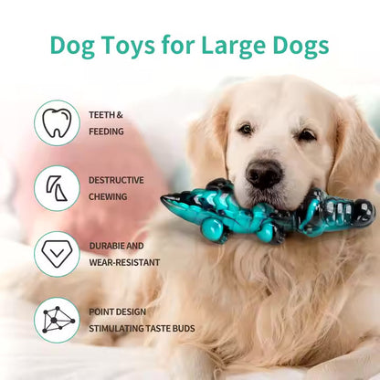 Croc‑Style Heavy‑Duty Chew Toy for Aggressive‑Chewer Dogs; Built to Last