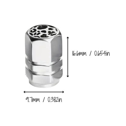 Cow Print Valve Stem Caps (2 Sets)