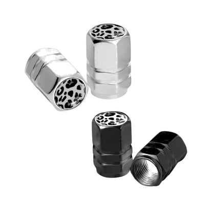 Cow Print Valve Stem Caps (2 Sets)