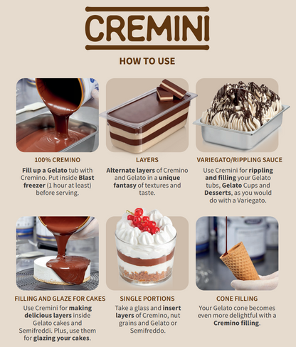 Crunchy Pistachio Spreadable Filling Cream - Cremino Pistachio Crunchy - 5 KG Bucket - Rubicone Canada - Made in Italy - Ships Free Within Canada on Orders Above CAD $199