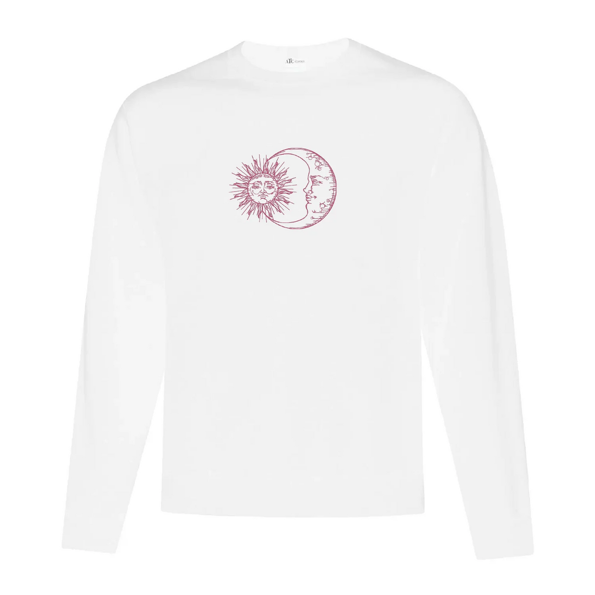 Crewneck Sun and Moon brodé