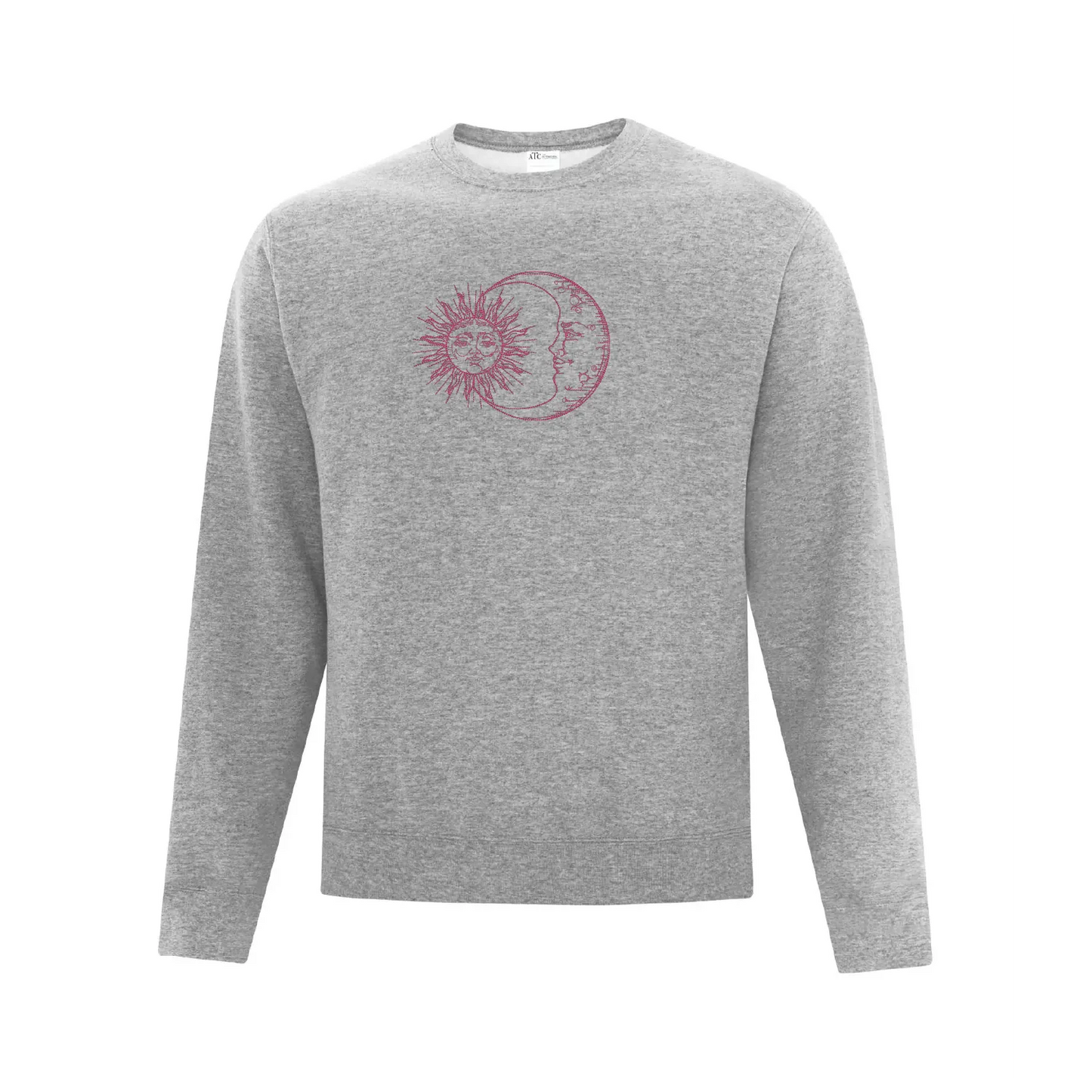 Crewneck Sun and Moon brodé