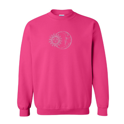 Crewneck Sun and Moon brodé