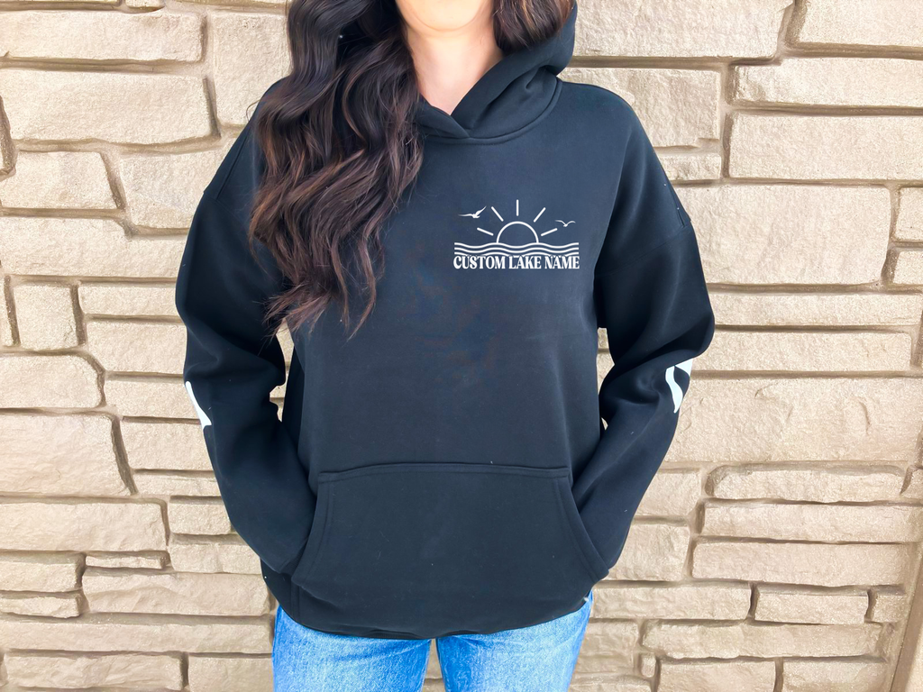 Lake Life Back Personalized Hoodie | Lake Clothing | Custom Clothing