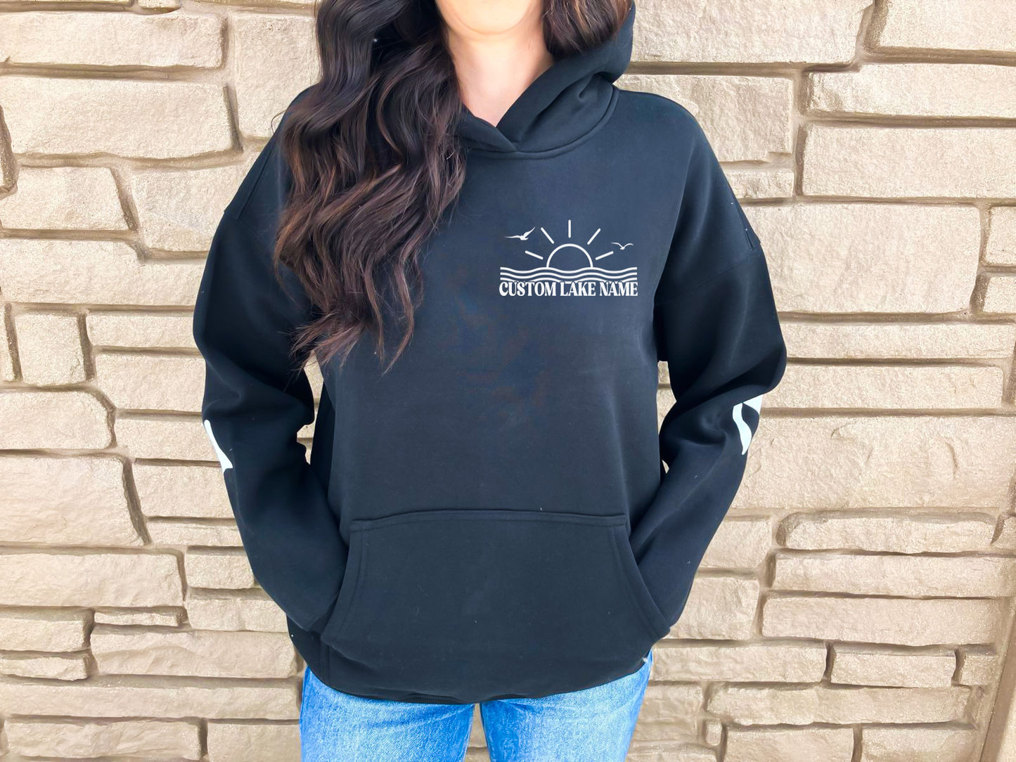 Lake Life Back Personalized Hoodie | Lake Clothing | Custom Clothing