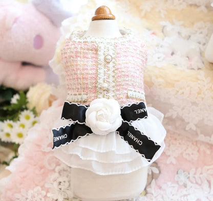 Coco Chewnel Dog Dress | Tweed Tutu Dog Dress