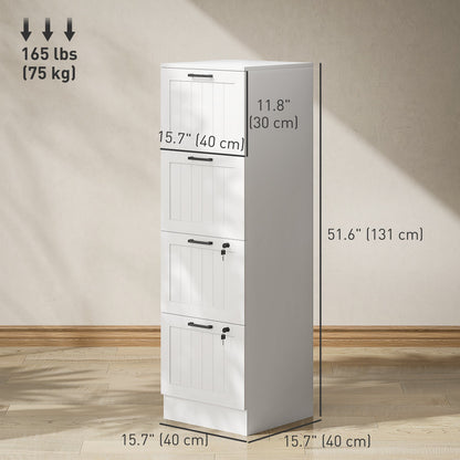 2 Drawer Filing Cabinet with Lock, Office Storage Cabinet with Adjustable Hanging Bars for A4 Letter Size Files, Black