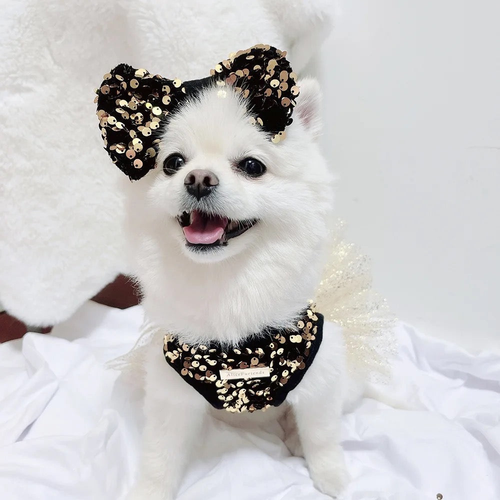 Twinkle Star Dog Dress Set | Party Dress with Matching Bow