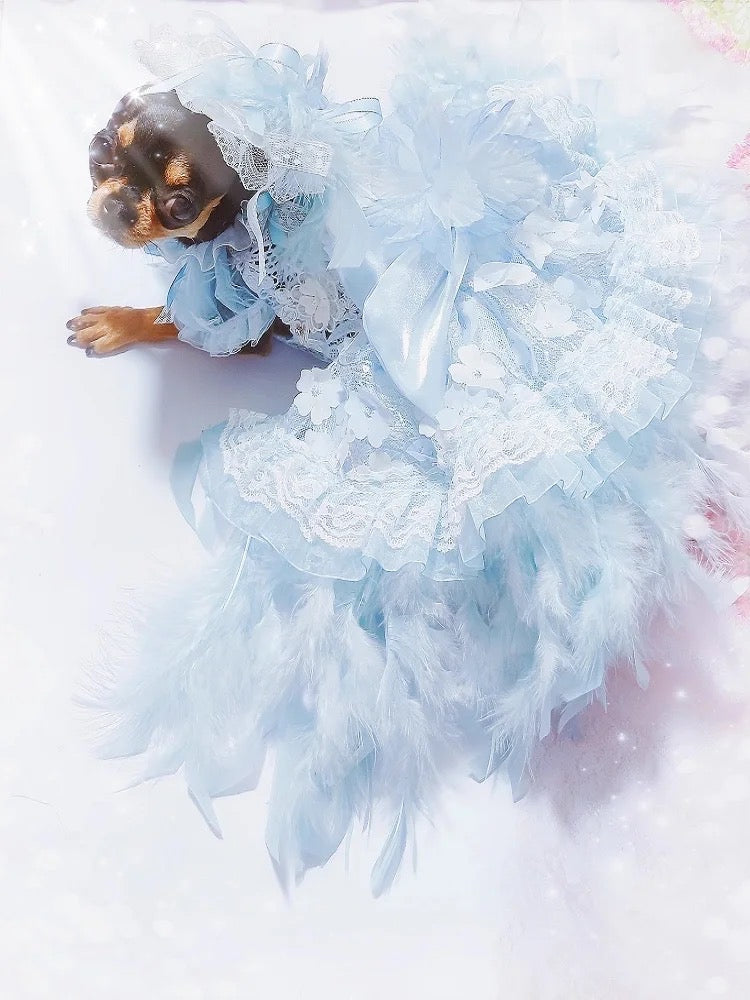 Elsa Princess Dog Dress | Formal Fairytale Dog Outfit