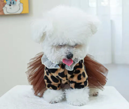 Cheetah Print Dog Dress | Dog Dress for Special Occasions