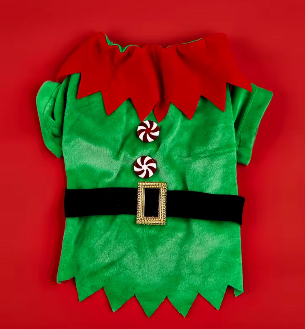 Elf Christmas Outfit – Festive Holiday Costume for Dogs