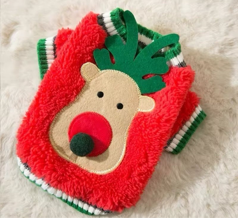 Reindeer Dog Sweater | Christmas Dog Sweater