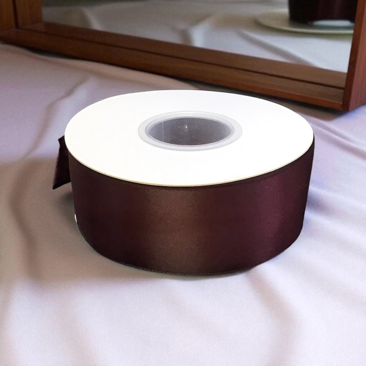 Satin Ribbon Double Face Burgundy #793 -3.8 cm Wide