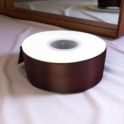 Satin Ribbon Double Face Burgundy #793 -3.8 cm Wide
