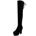 Knee High Platform Block Heels