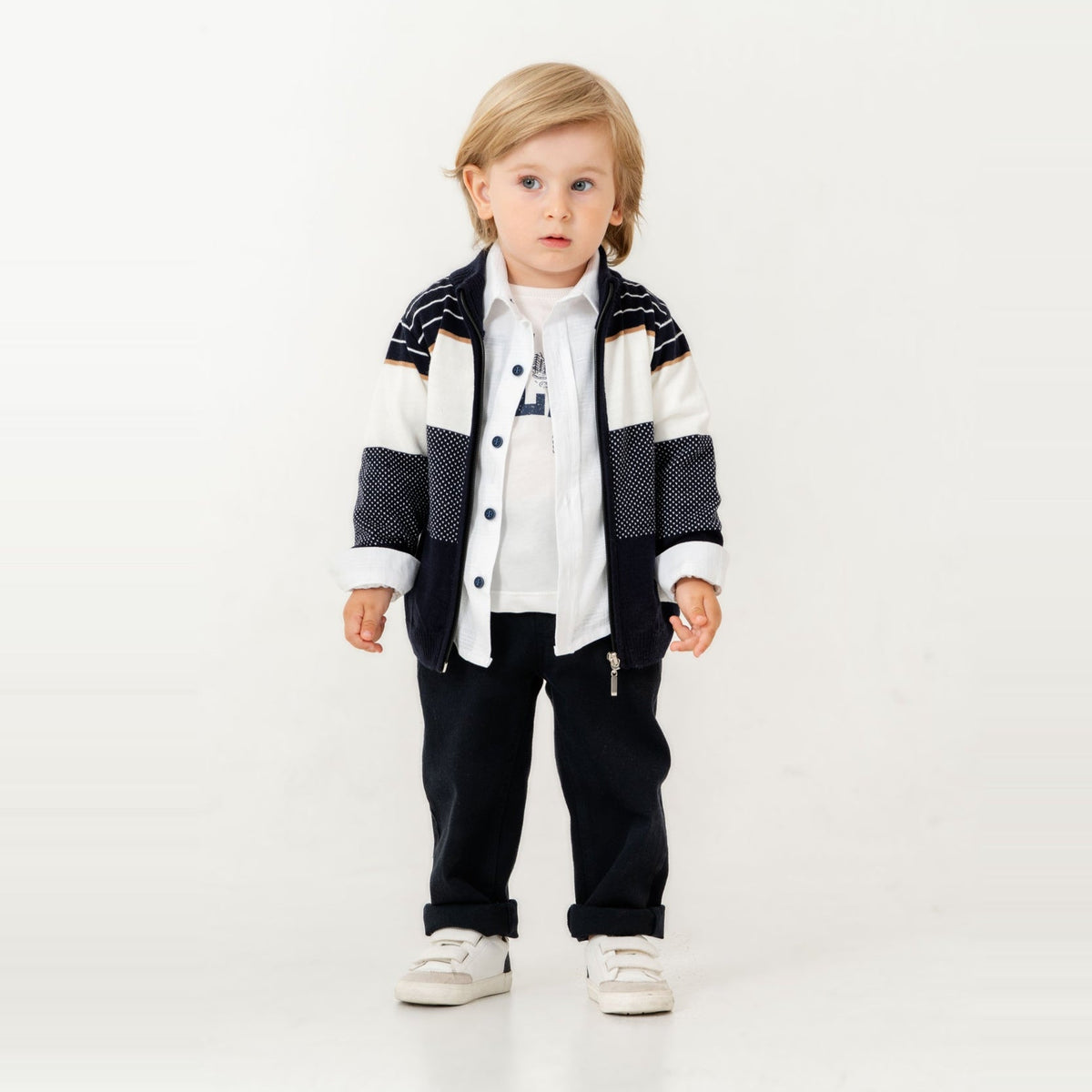 Stylish James Boys 4PC Sweater Set
