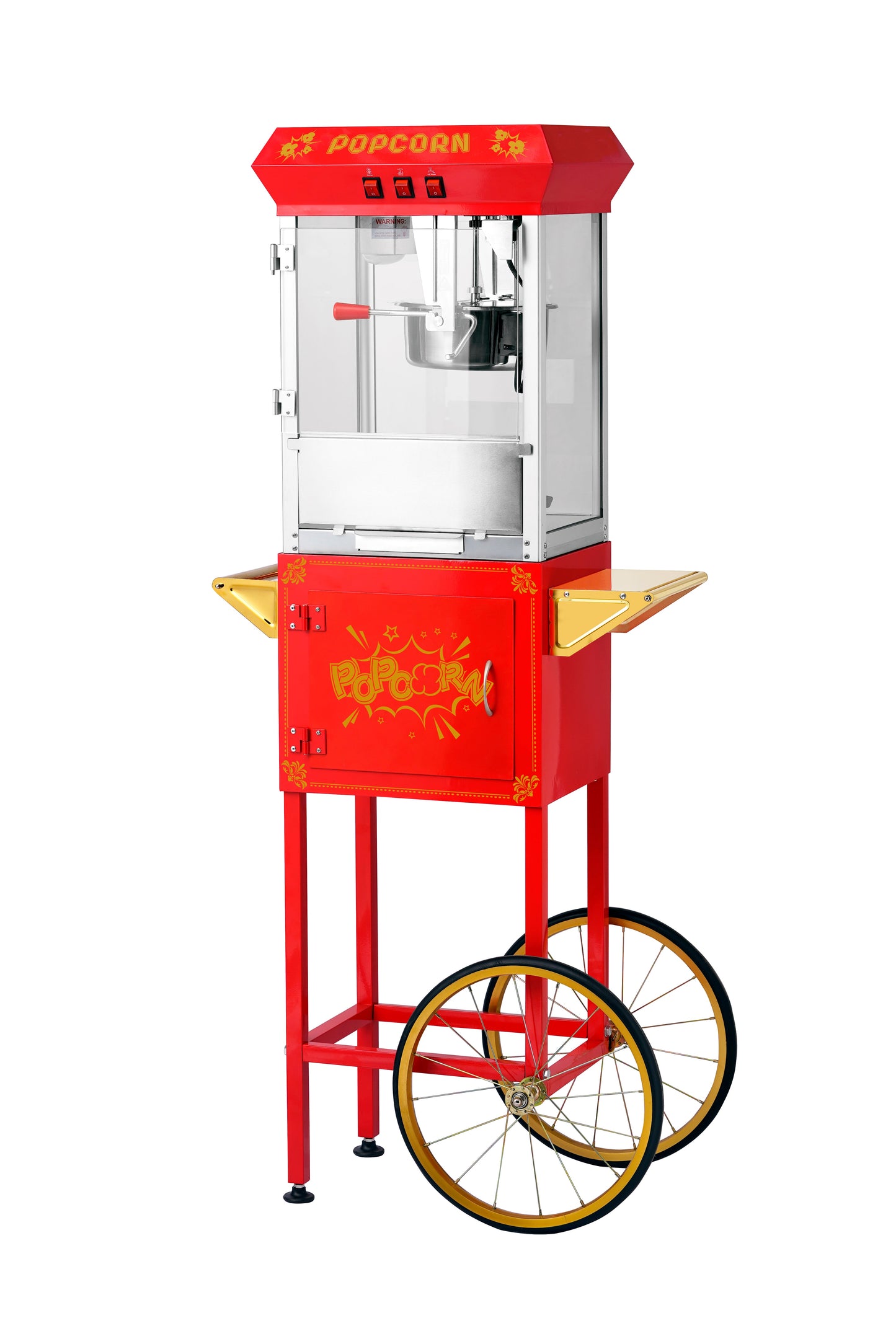 8oz Red Canadian Commercial Popcorn Machine with Stand 8oz