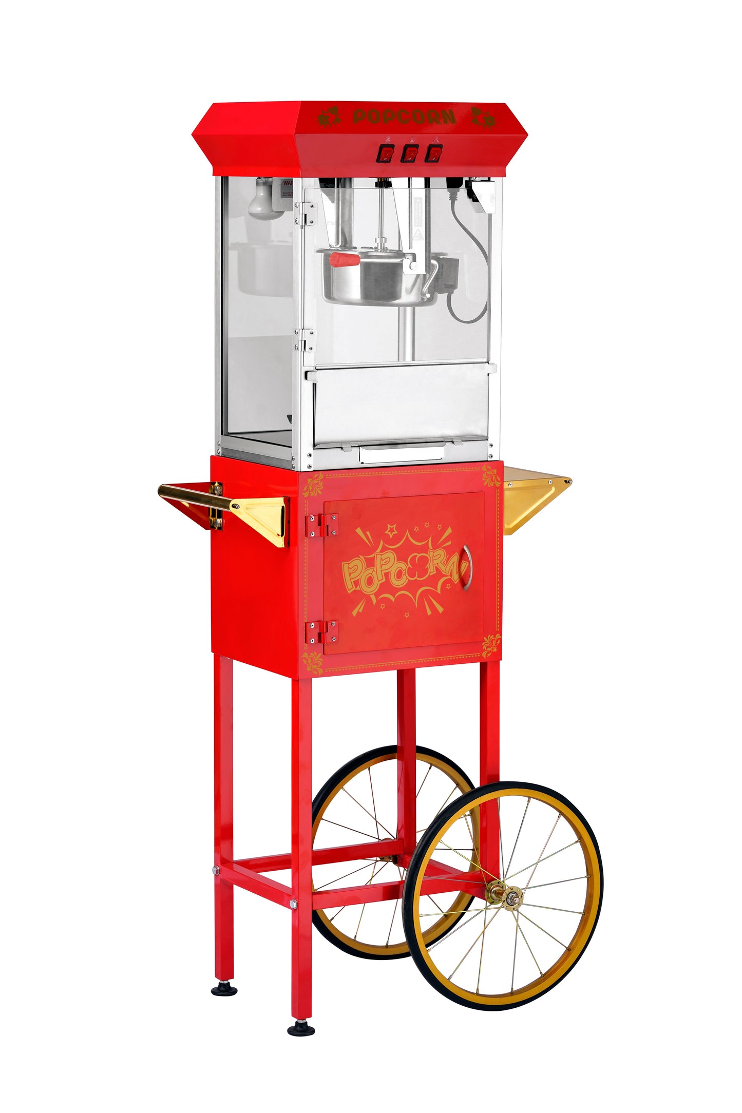 8oz Red Canadian Commercial Popcorn Machine with Stand 8oz