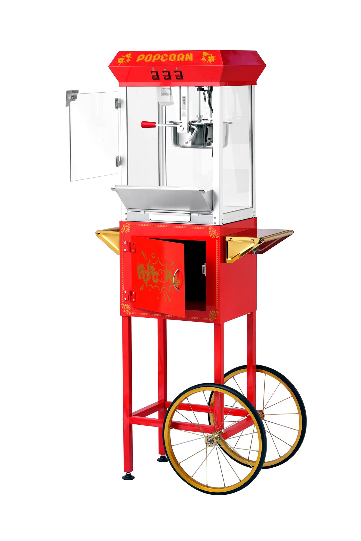 8oz Red Canadian Commercial Popcorn Machine with Stand 8oz