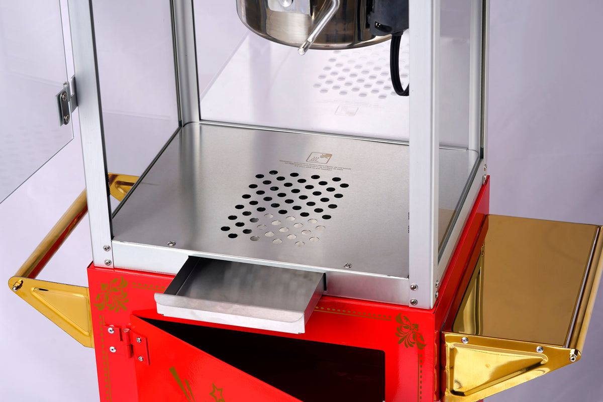 8oz Red Canadian Commercial Popcorn Machine with Stand 8oz