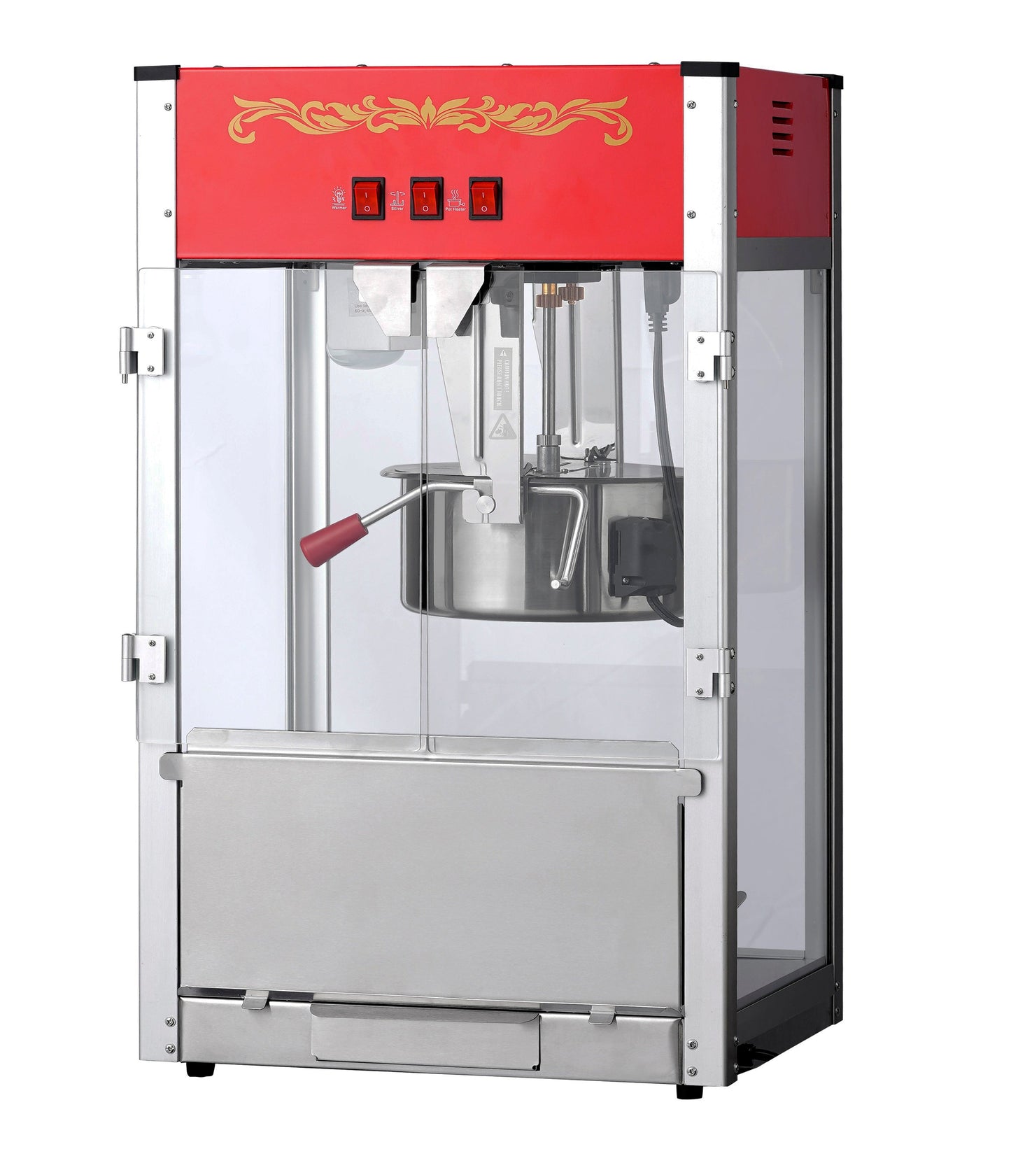 12oz Red Canadian Commercial Popcorn Machine