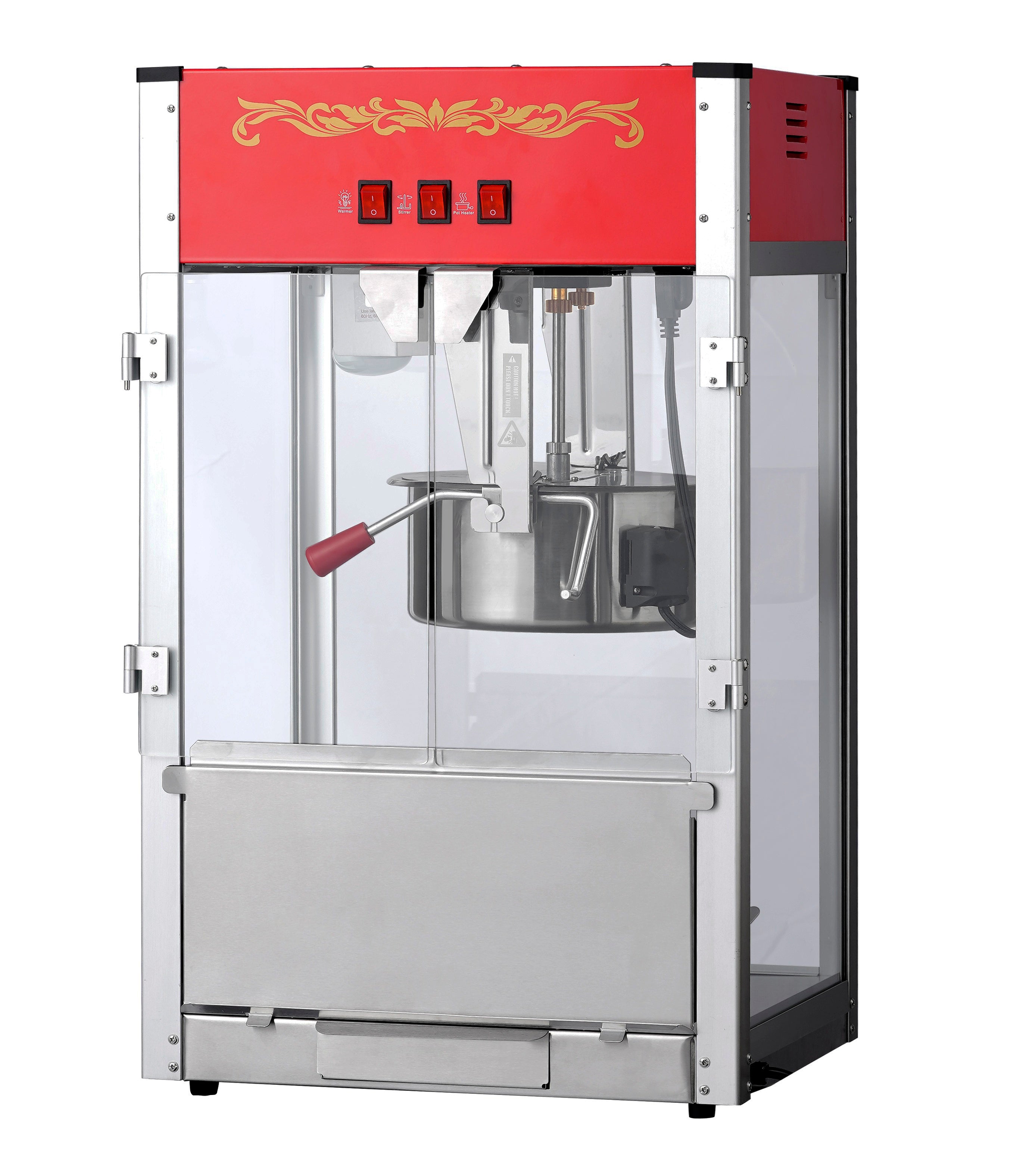 12oz Red Canadian Commercial Popcorn Machine