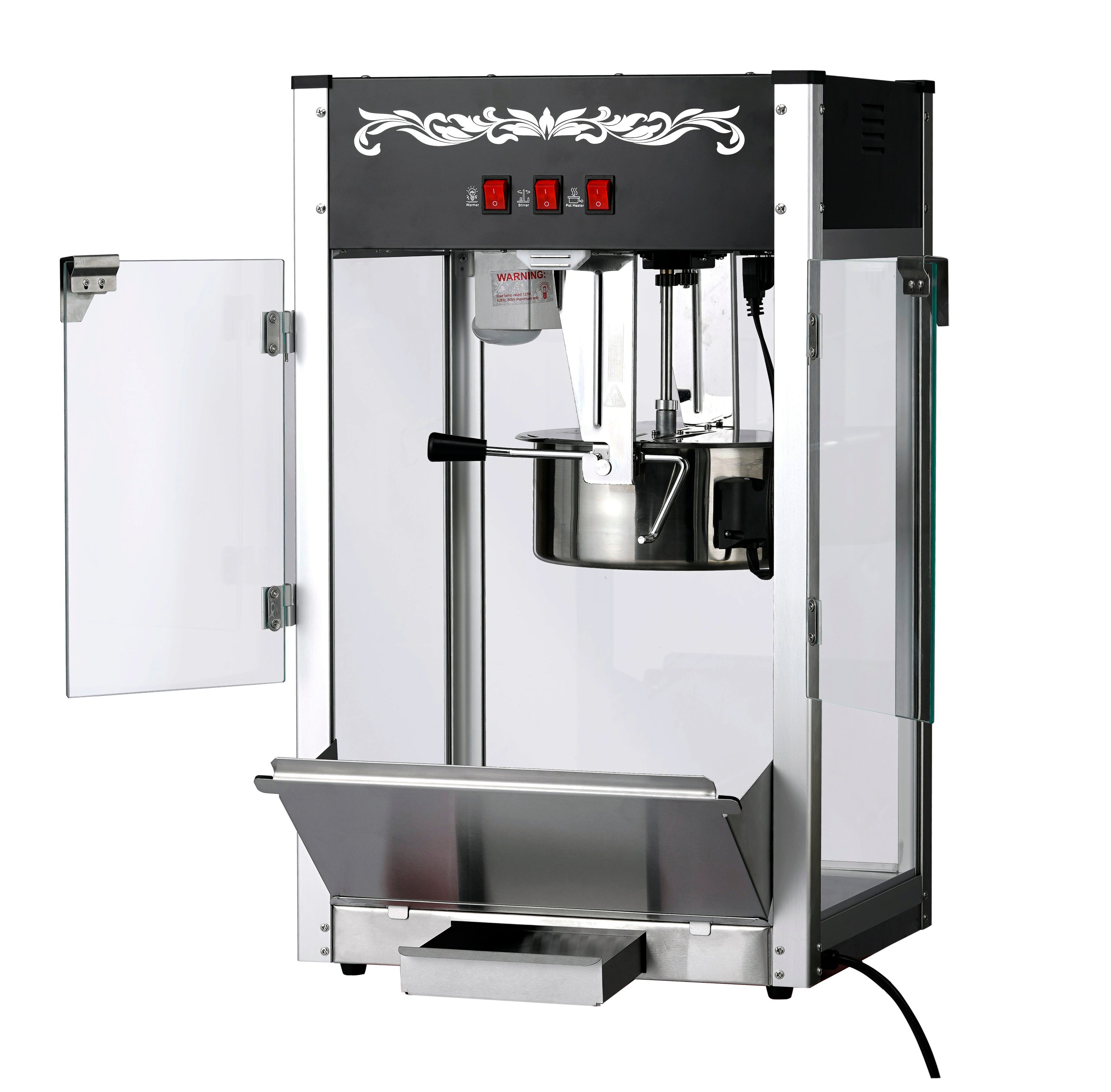 16oz Black Canadian Commercial Popcorn Machine