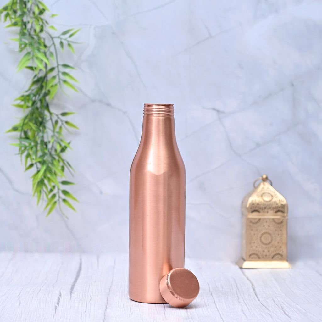 Plain Matt Finished Copper Water Bottle