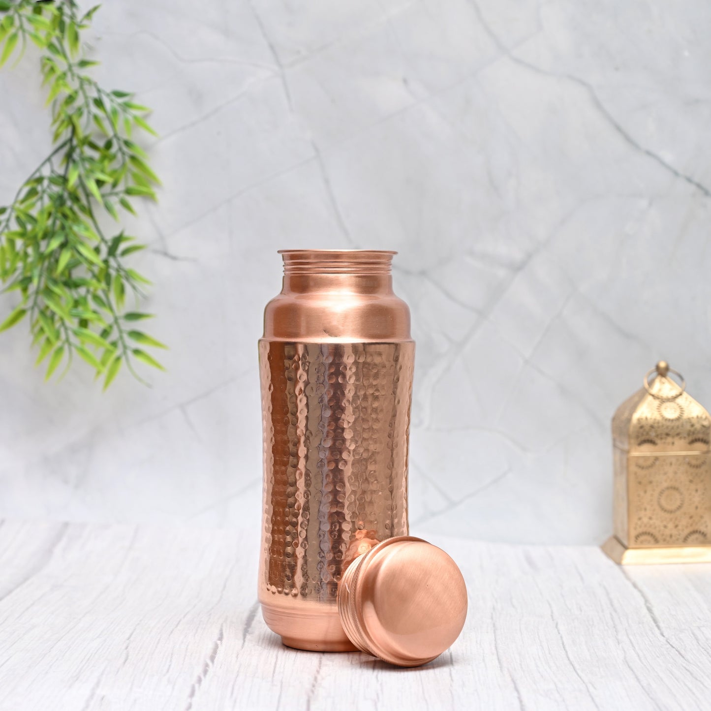 Pure Copper Water Bottle 1300ML | Jumbo Ayurvedic Vessel | Sama Homes