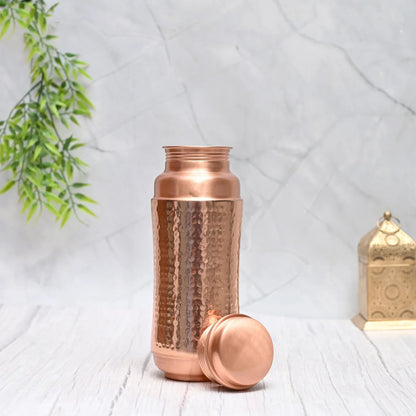 Pure Copper Water Bottle 1300ML | Jumbo Ayurvedic Vessel | Sama Homes