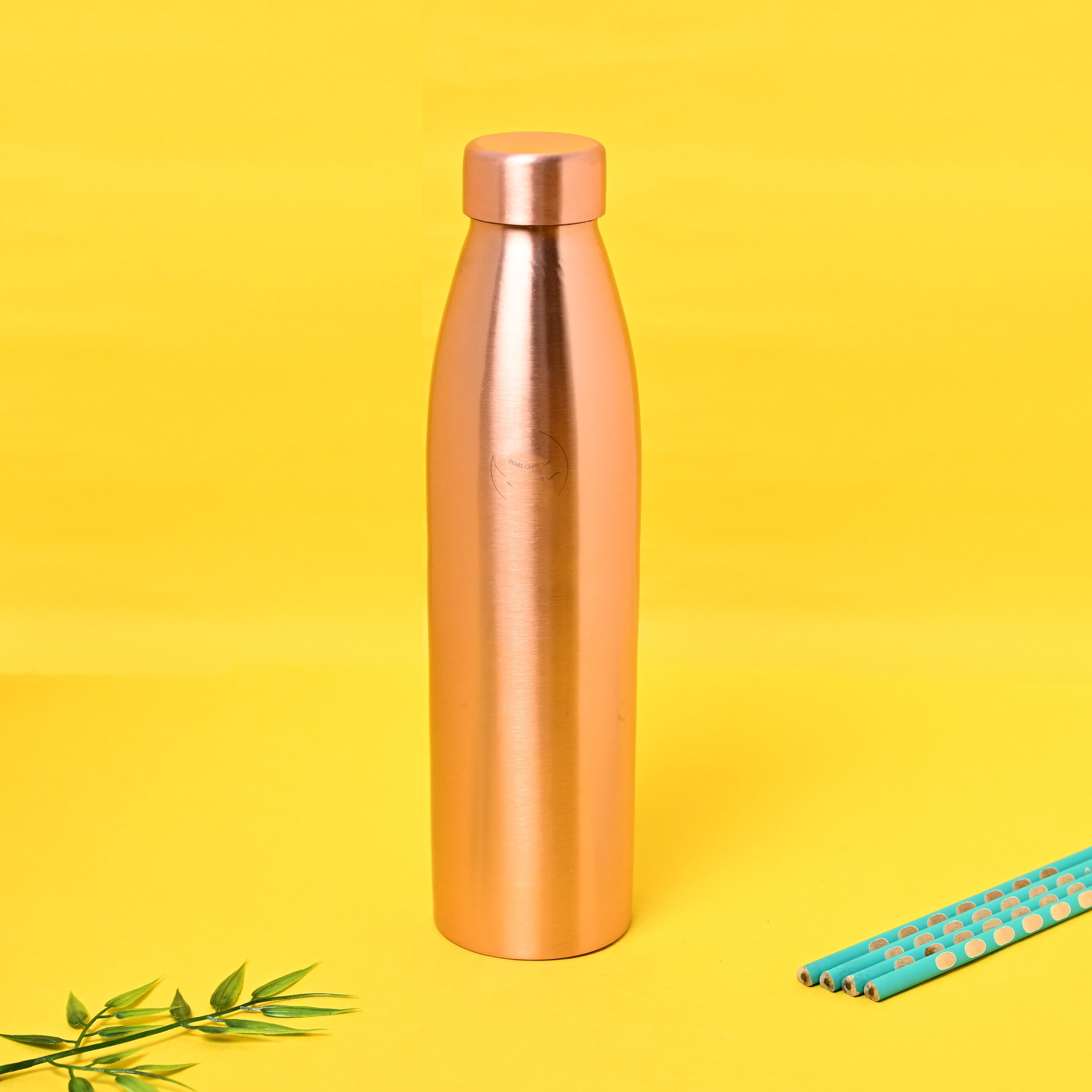 Sama Homes Pure Copper Water Bottle Plain Matt Finished Capacity  1000 ML