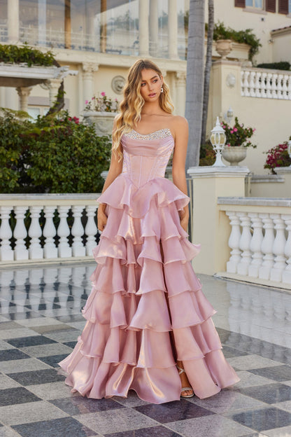 layered gown
