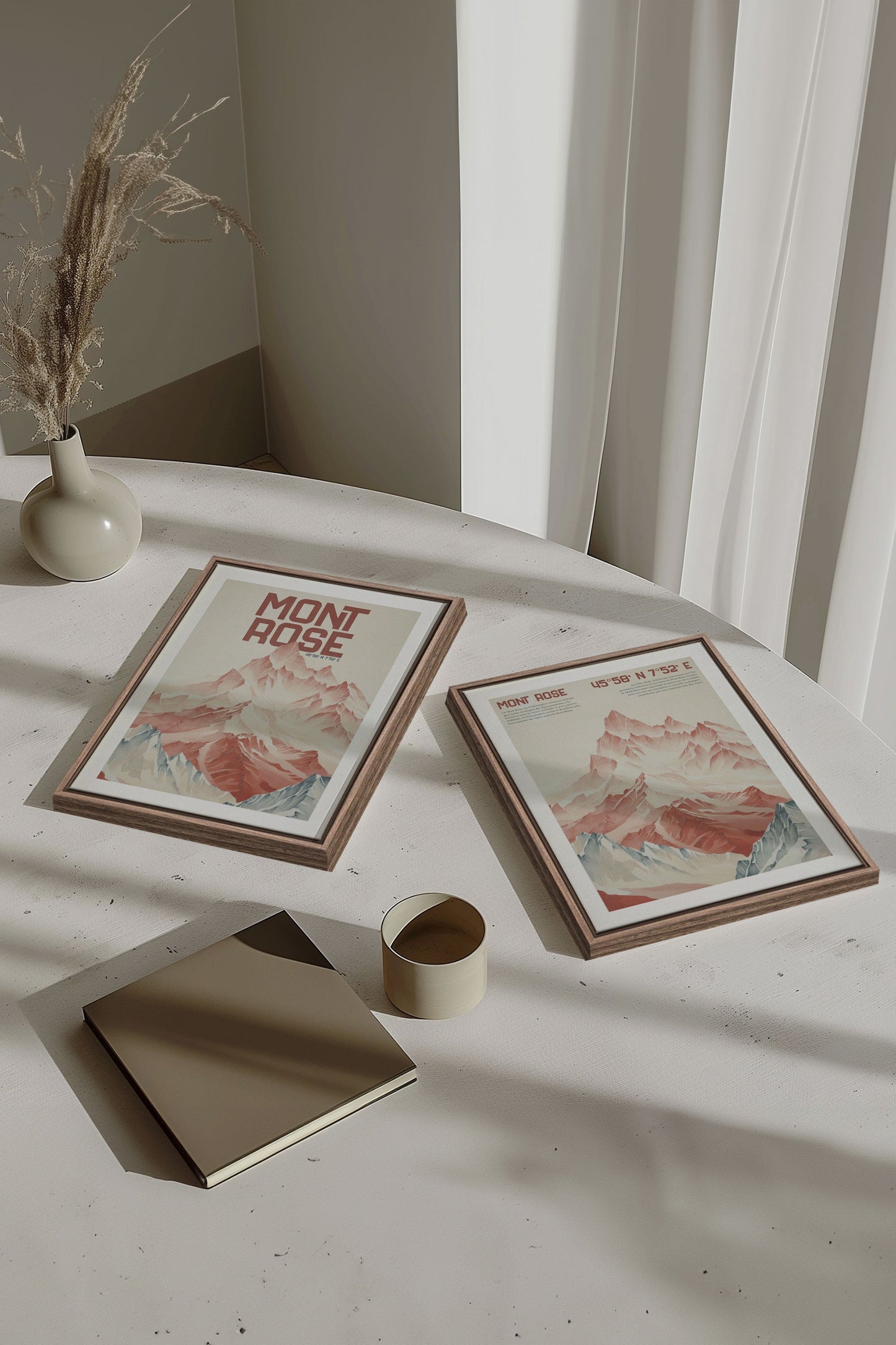 DUO ROSE SUMMIT (2 Oeuvres sur toile étirée)