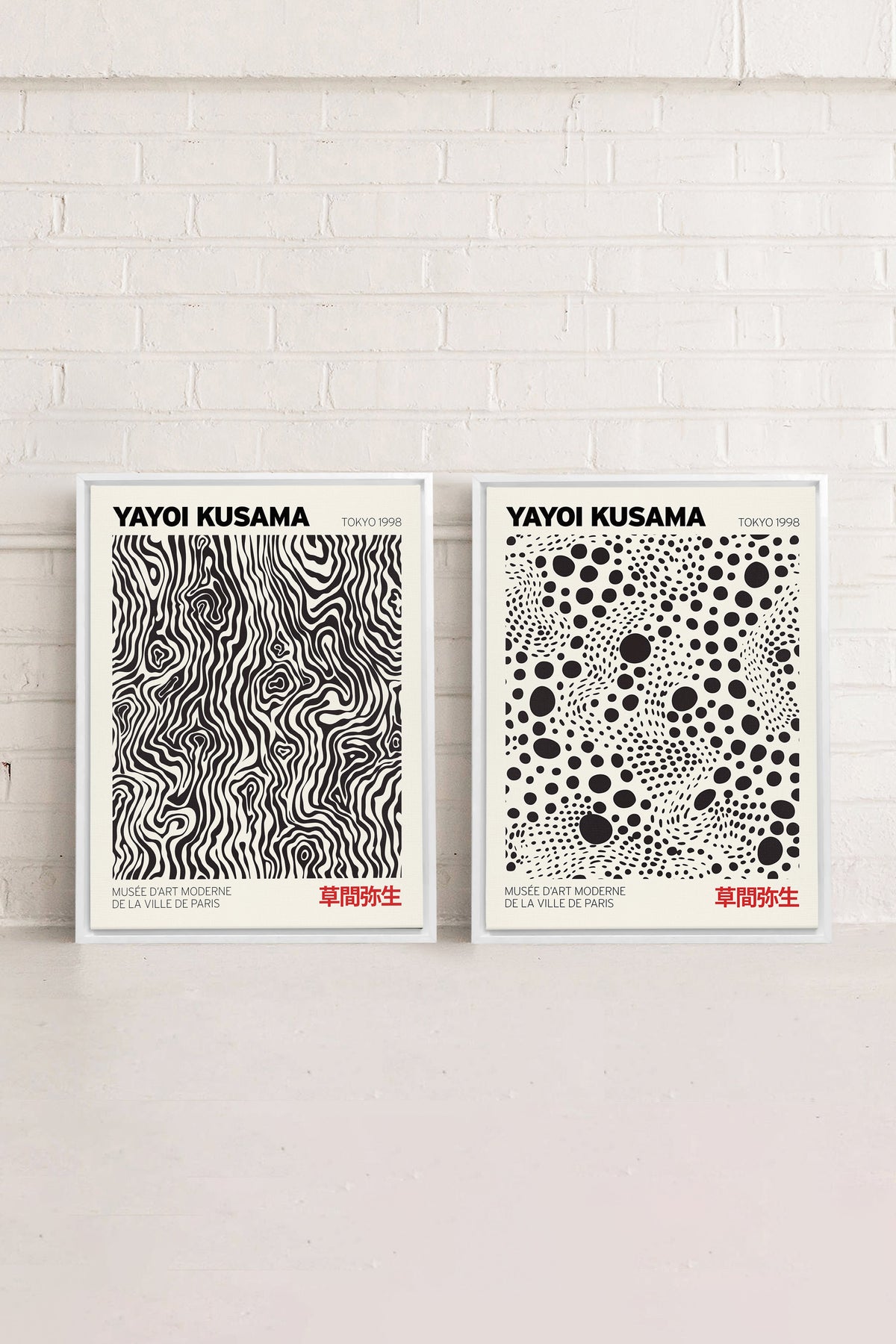COMBINAISON KUSAMA (2 Oeuvres sur toile étirée)