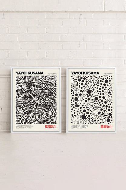 COMBINAISON KUSAMA (2 Oeuvres sur toile étirée)