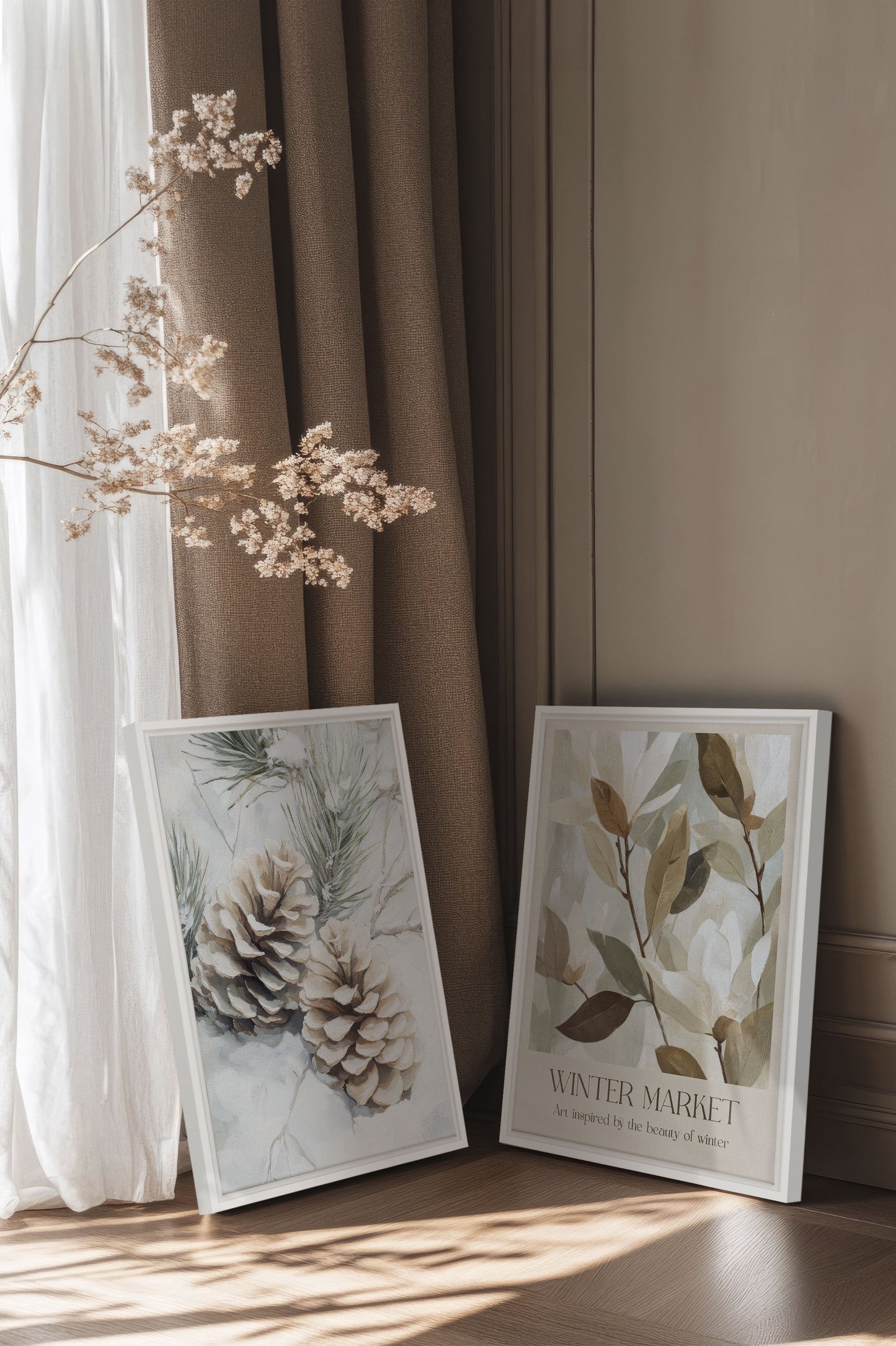 DUO GIVRE ET NATURE (2 Oeuvres sur toile étirée)